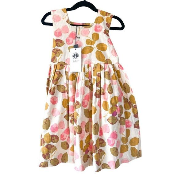 NWT! Redfish Kids Dolce Dress Watercolor Rose Petals Size 3 - Picture 1 of 7